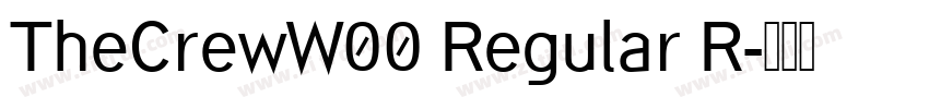 TheCrewW00 Regular R字体转换